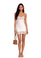 Quanda Sheer Lace Mini Dress In White