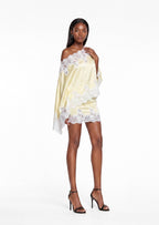 Octavio Satin One Shoulder Top & Skirt Set