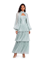 Wald Strapless Maxi Dress In Cyan Blue