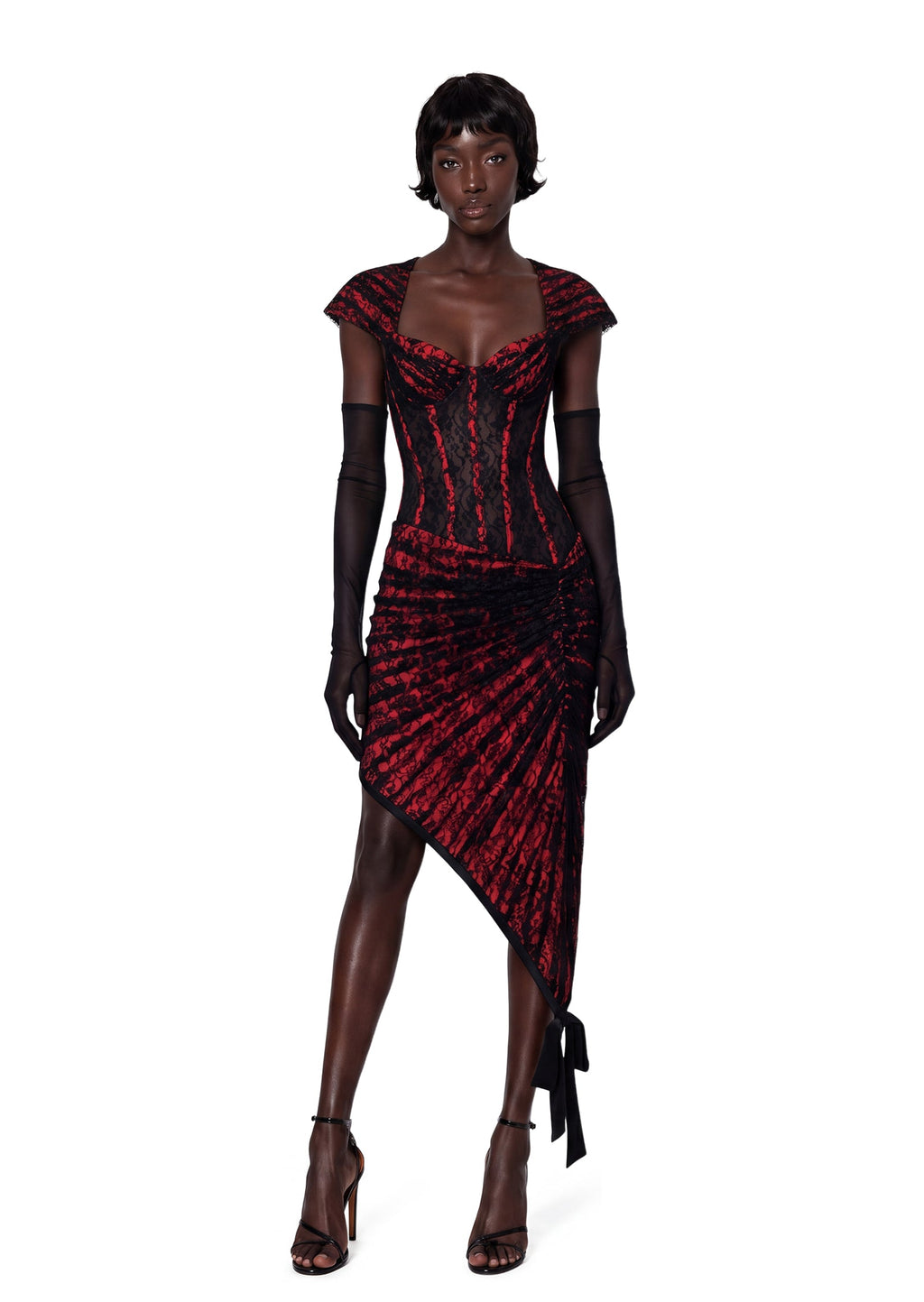Mabel Open Back Lace Midi Dress