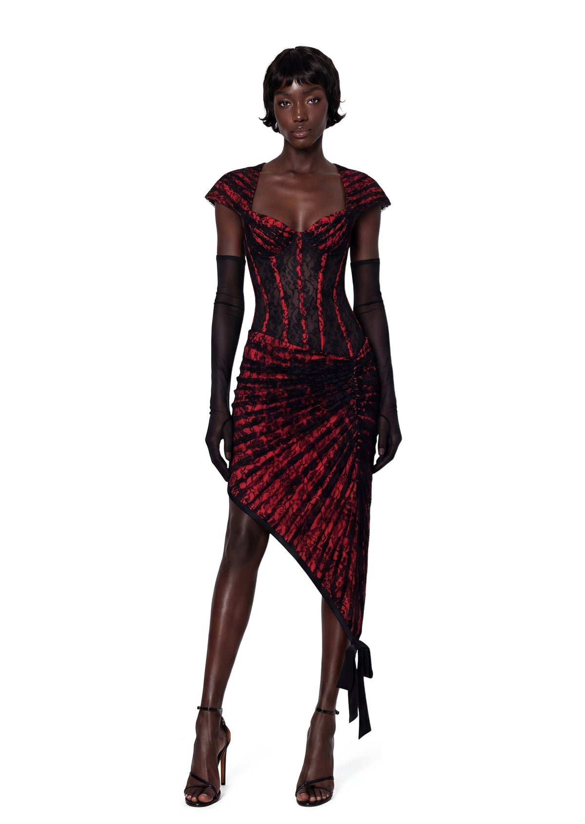 Mabel Open Back Lace Midi Dress