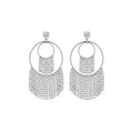 Villa Crystal Fringe Round Earrings