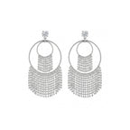 Villa Crystal Fringe Round Earrings