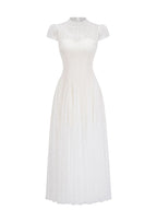 Ulyana Lace Sequined Maxi Dress In White