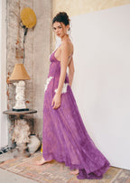 Antheia  Lace Maxi Dress In Light Puple
