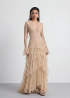 Salome Lace Tiered Maxi Dress