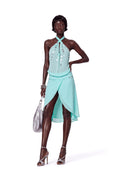 Eadoin Halter Neck Sequined Midi Dress