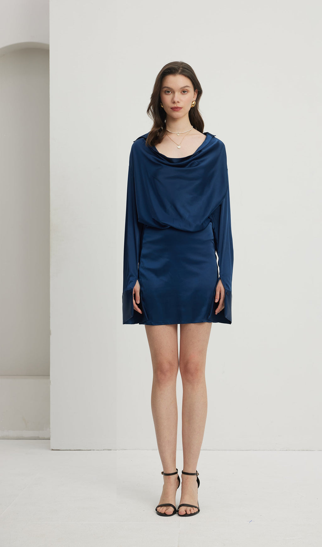 Cowl Neck  Mini Dress