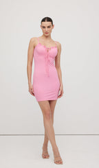Ruched Neckline Bodycon Mini Dress