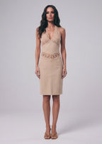 Annelise Lace Halter Midi Dress