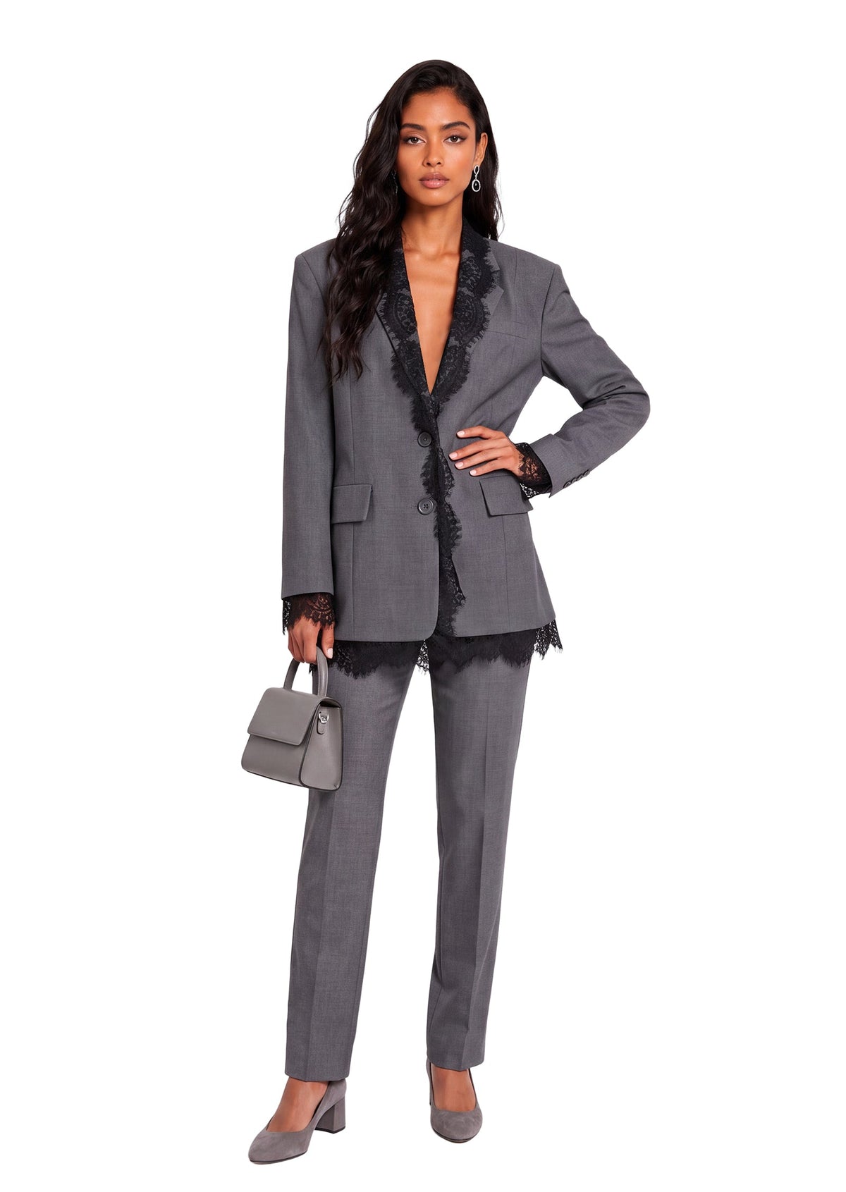 Tabea Lace Trimmed Suit Jacket