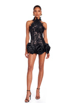 Gafnit  Lace Mini Dress In Black