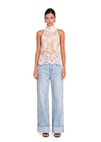 Ichtaca Lace Sleeveless Halter Top