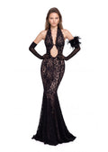 Nadalia Halter Neck Lace Maxi Dress
