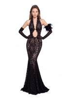 Nadalia Halter Neck Lace Maxi Dress