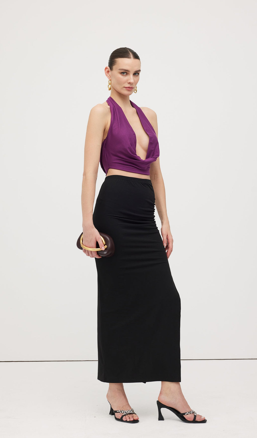 Cowl Neck Halter Top