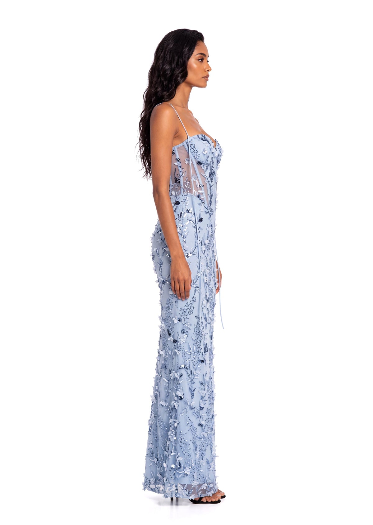 Paloma Sequined & Beaded Maxi Dress