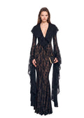 Zagiri  Ruffled  Maxi Dress In Black