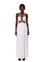 Ewa Halter Neck Metal Ring Island Maxi Dress
