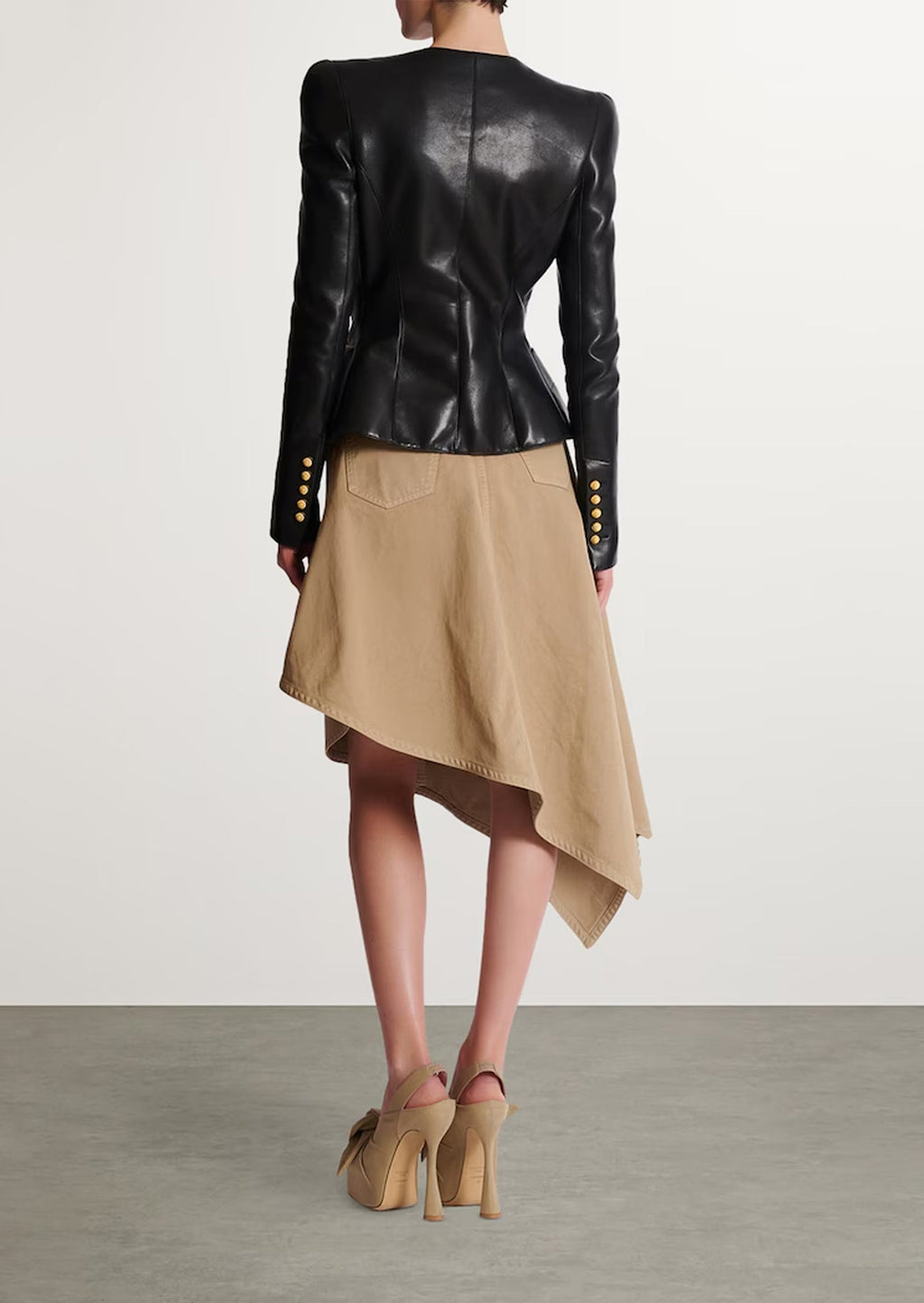 Peplum Leather Jacket