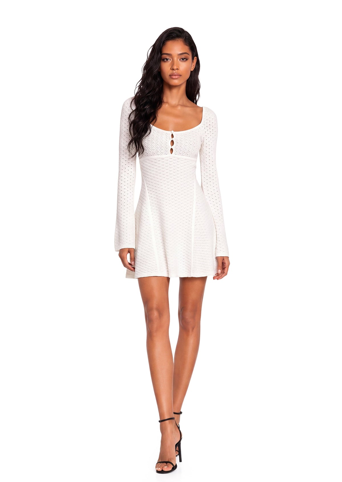 Paitalyi Knitted Mini Dress In White
