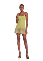 Dewitt Ruffled Hem Knitted Mini Dress