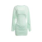 Eamon Long Sleeved Stretch Mini Dress