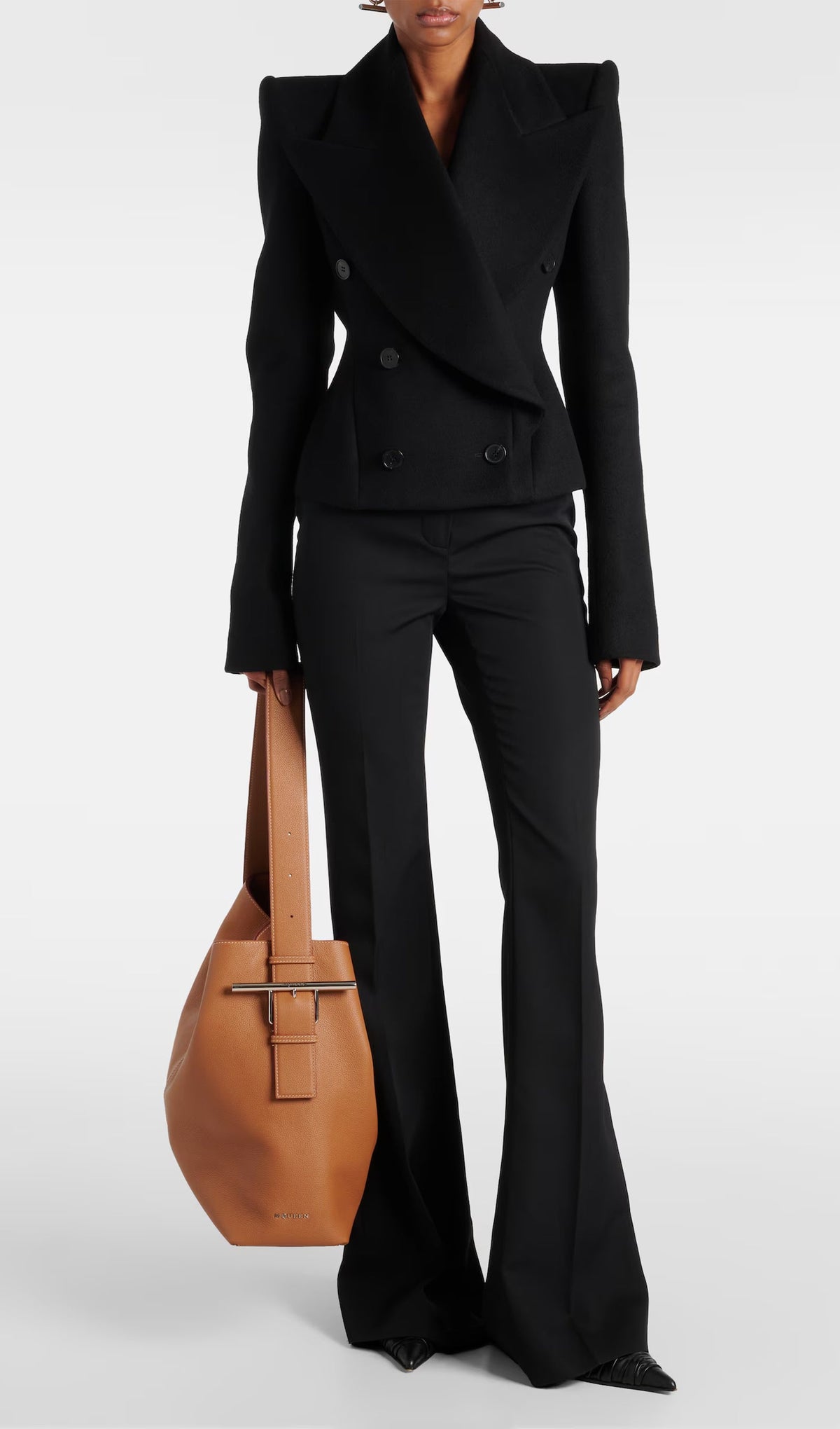 Double Breasted Wool And Cashmere Blazer