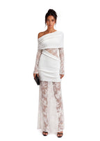 Cairistiona Lace Knit Maxi Dress In White