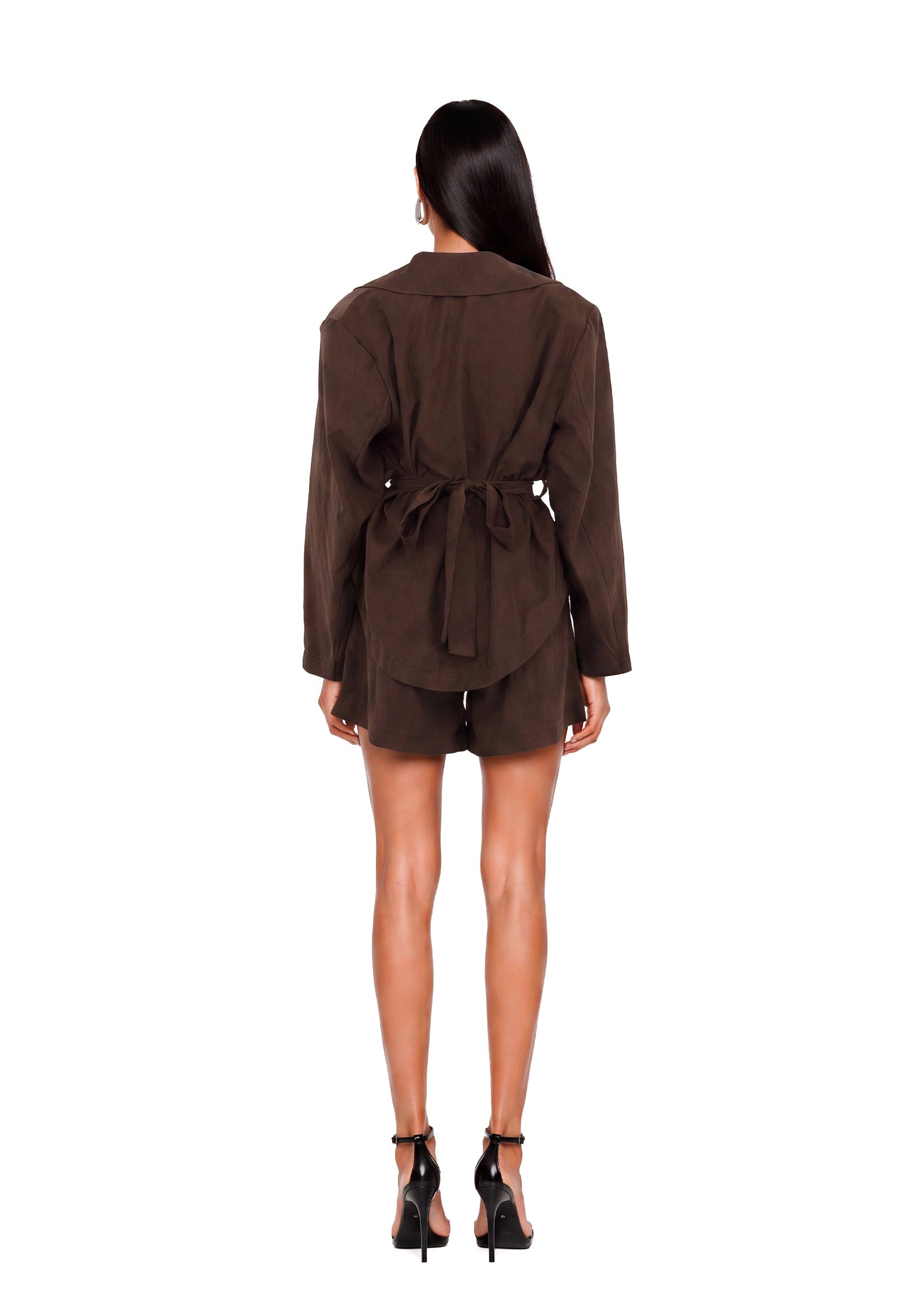 Adalinde Long Sleeve Lace-Up Two Piece Set