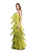 Umeko Strapless Multi Layered Tassel Maxi Dress
