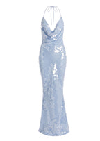 Kadeem Halter Neck Sequined Midi Dress