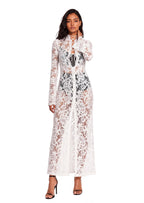 Cactus Slit Lace Midi Dress