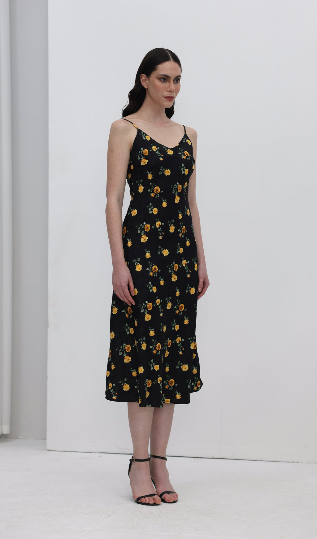 Flower Slip Midi Dress