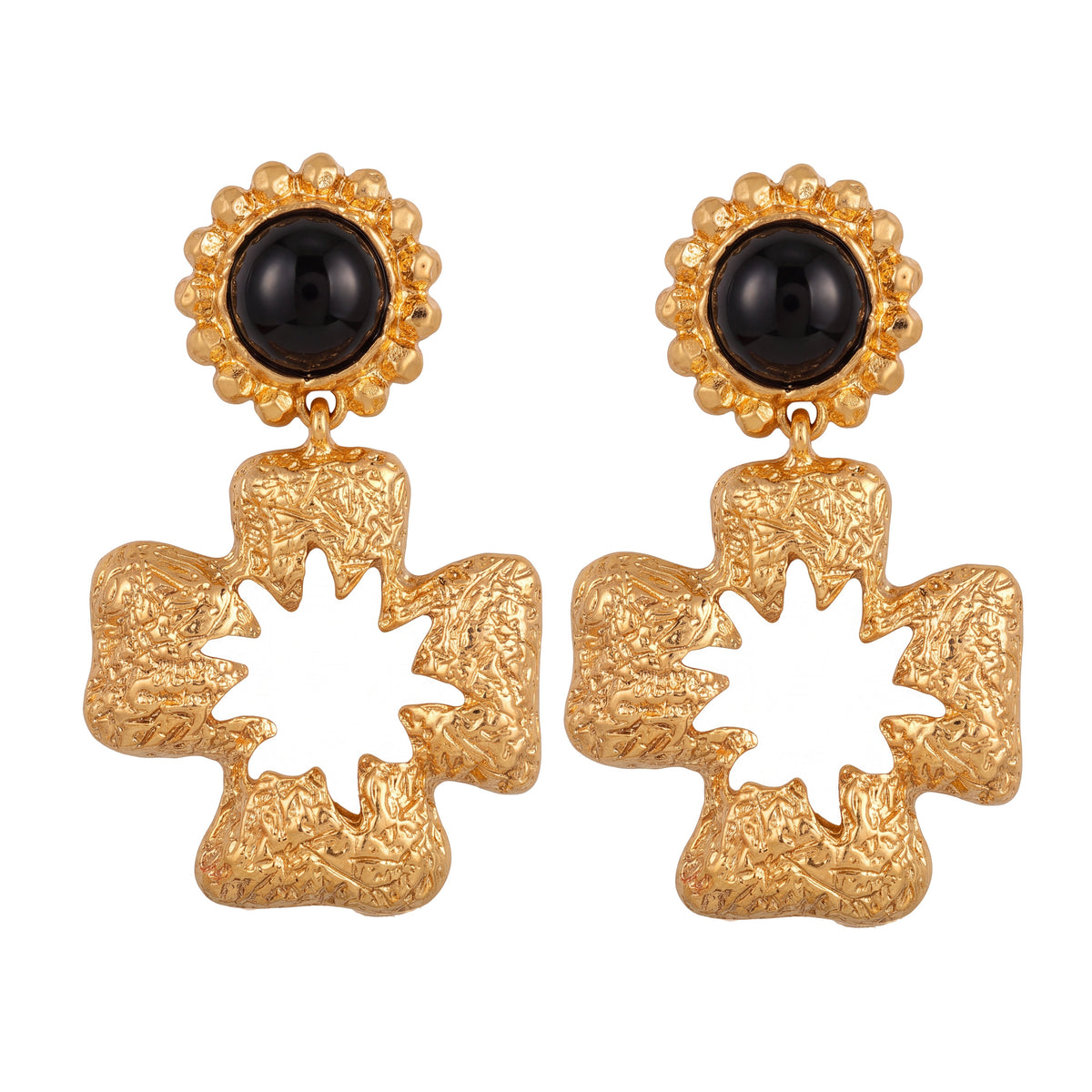 Eckhard Cross Shaped Stud Earrings