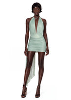 Obioma Sequin Mini Dress In Mint Green