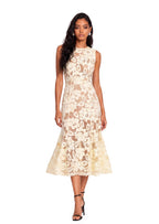 Zalman Round Neck Sleeveless Lace Midi Dress