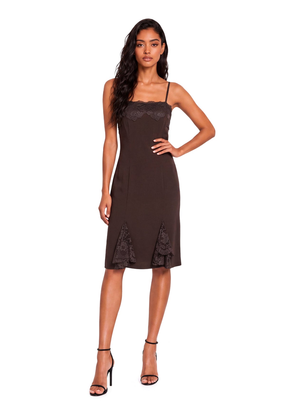 Jadine Sleeveless Lace Midi Dress