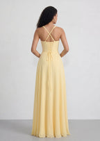 Irie Lace Up Maxi Dress In lemon
