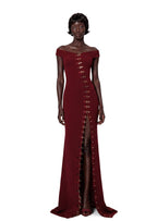 Zalika Off Shoulder Slit Maxi Dress