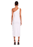 Lachlan Sleeveless Lace Midi Dress In White