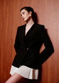 Mini Blazer Dress With Pleated Skirt