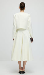 Long Sleeve Tweed Midi Dress Set