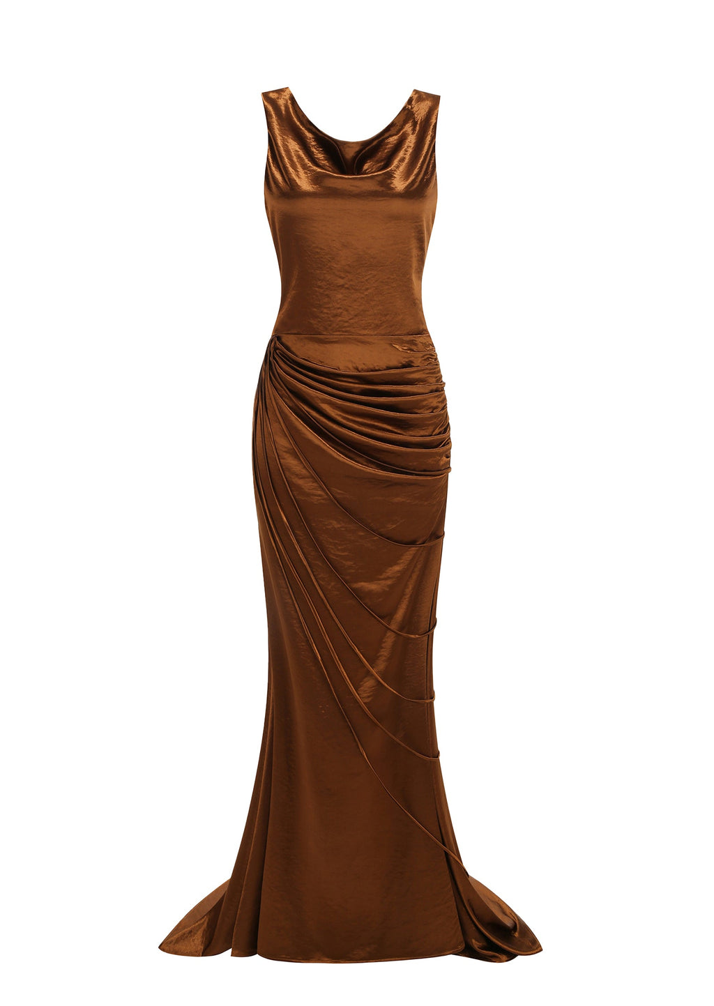 Macawi Satin Sleeveless Maxi Dress