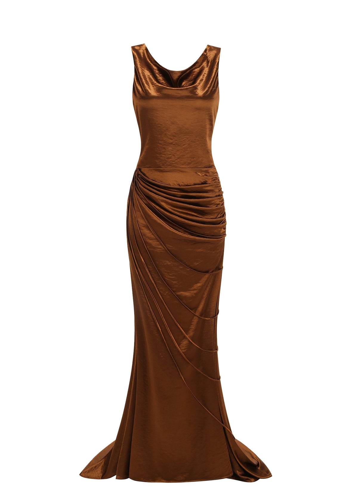 Macawi Satin Sleeveless Maxi Dress