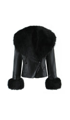 Fur-Trimmed Suit Jacket