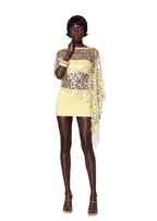 Manae Beach Bustier Skirt Sequined Cover Up Set