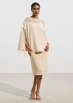 Pearl Trimmed Cape Shirt