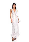 Lahayla V Neck Maxi Dress In White