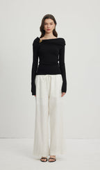 Pleated Off Shoulder Top